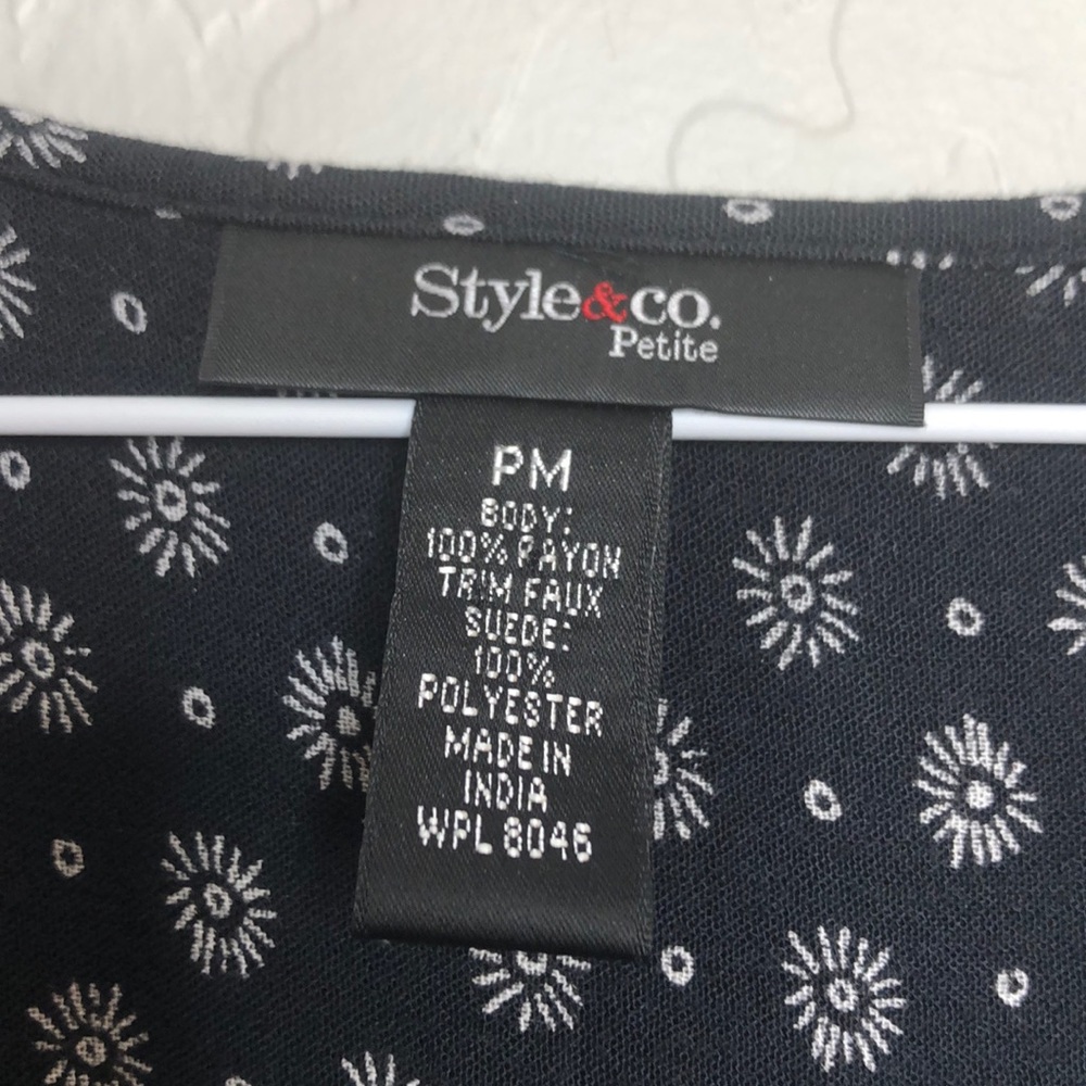 Style Co. Boho Chic Top Size PM - Picture 4 of 6